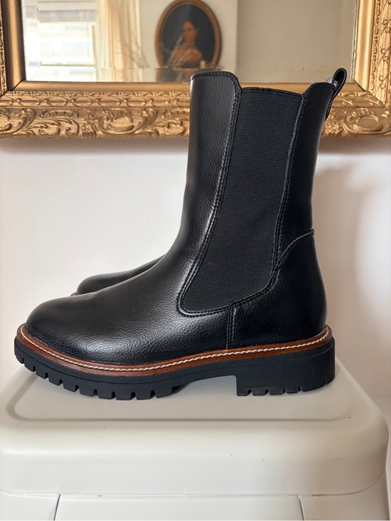MIA Shoes - MIA Black Lug Sole Chelsea Boots